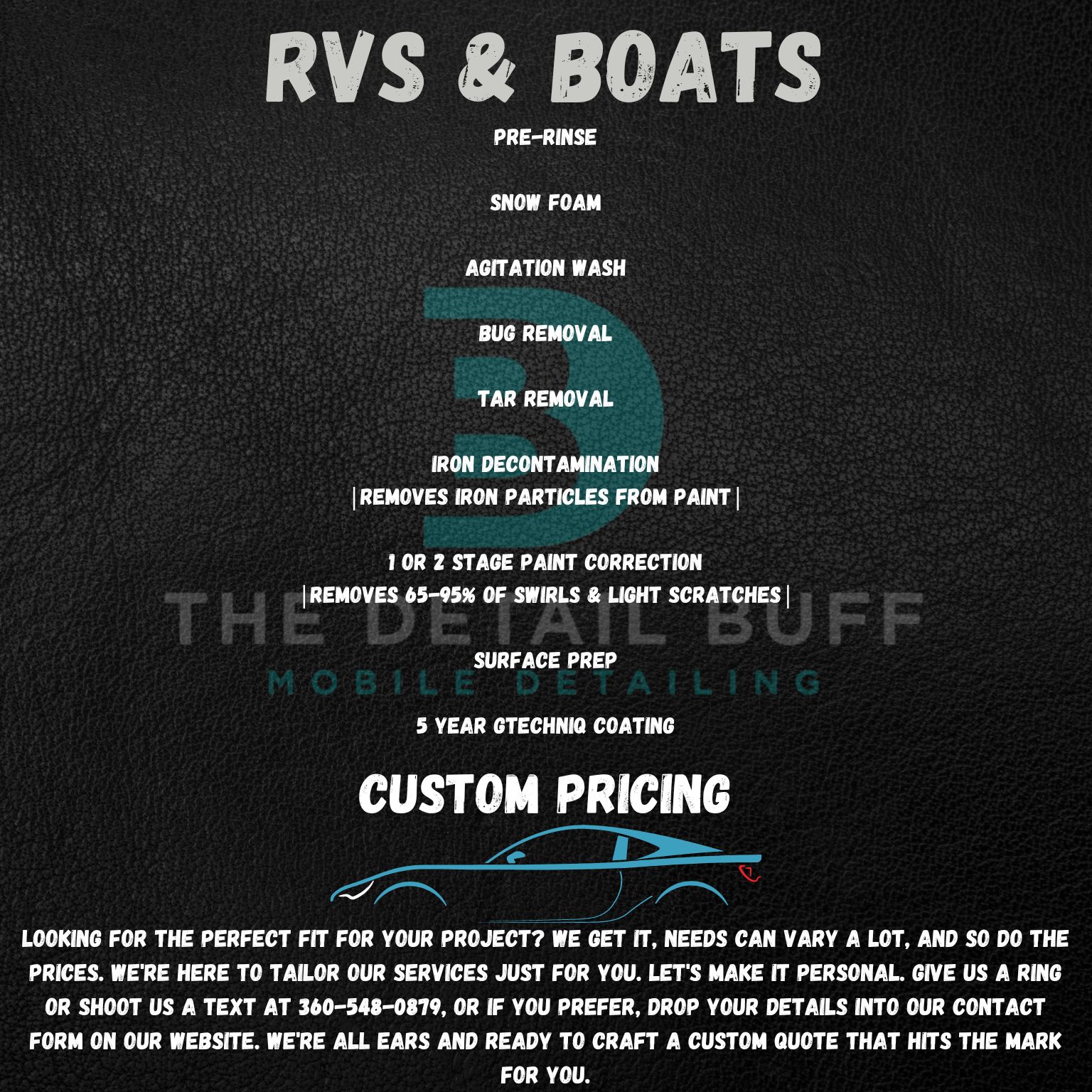 Rv and Boat ceramic coating packages